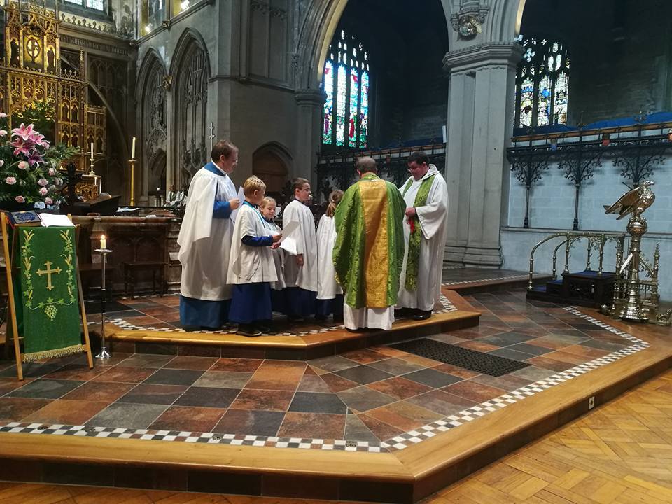 Choristers Receiving Medals and Certificates